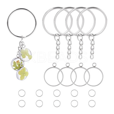 5Pcs 304 Stainless Steel Open Back Bezel Pendants STAS-TAD0001-01D-1