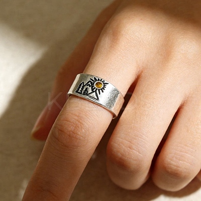 Alloy Rhinestone Cuff Open Rings WG42ED1-01-1