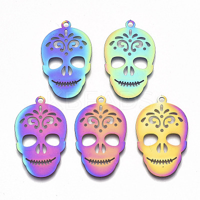 Ion Plating(IP) 201 Stainless Steel Pendants STAS-R114-018-1