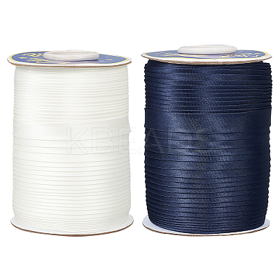 2 Rolls 2 Colors 80M Polyester Satin Ribbons OCOR-BC0006-13-1