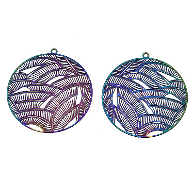 Ion Plating(IP) 201 Stainless Steel Filigree Pendants LS-STAS-S118-020-1