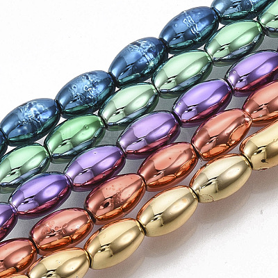Electroplated Non-magnetic Synthetic Hematite Beads Strands G-S365-002A-1