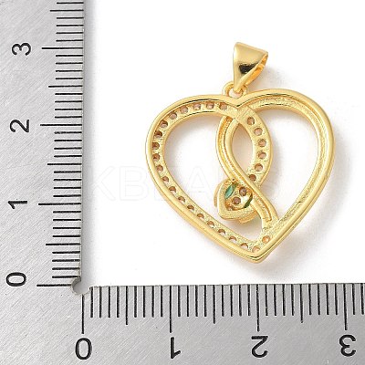 Brass Micro Pave Cubic Zirconia Pendants KK-P292-19G-02-1