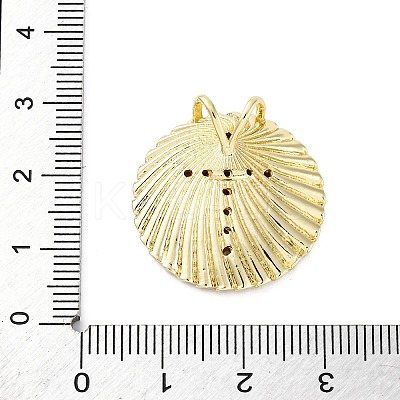Brass Micro Pave Cubic Zirconia Pendants KK-S510-34G-01-1