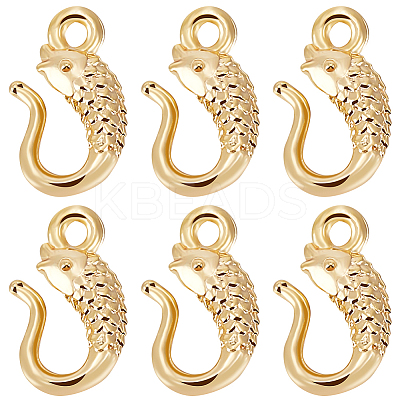 30Pcs Brass S-Hook Clasps KK-BBC0009-34-1