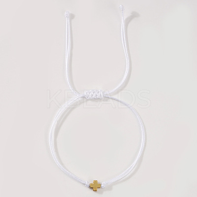 Adjustable Polyester Cord Braided Bracelets EW2287-4-1