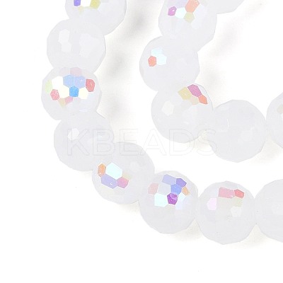 Electroplate Imitation Jade Glass Beads Strands EGLA-N024-01A-B01-1
