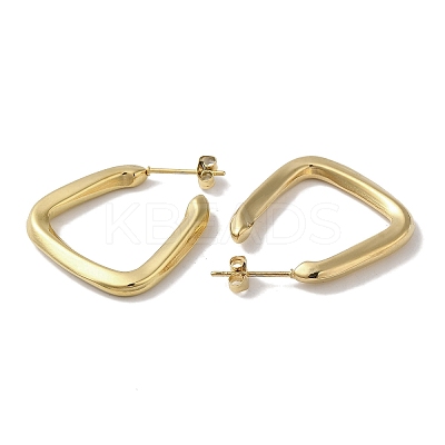 Triangle 304 Stainless Steel Stud Earrings for Women EJEW-I303-04G-1