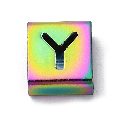 Ion Plating(IP) 304 Stainless Steel Square Slide Charms STAS-L132-21Y-M-1