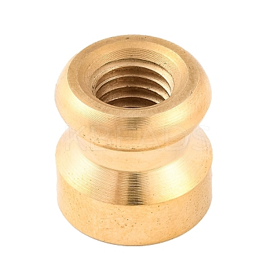 Golden Tone Round Wax Seal Brass Stamp Heads AJEW-S087-02G-08-1
