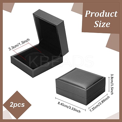 Rectangel PU Imitation Leather Coin Storage Boxes CON-WH0086-102B-01-1