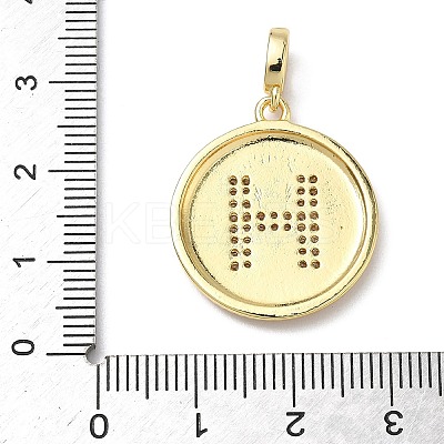 Brass Micro Pave Clear Cubic Zirconia Pendants KK-L253-17G-H-1