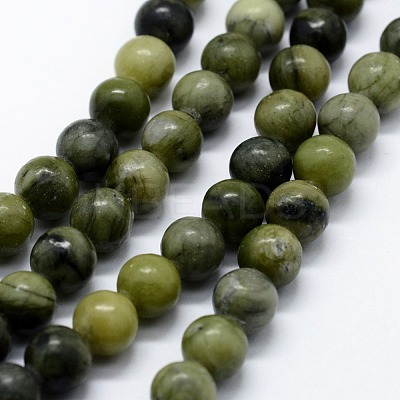 Natural Chinese Southern Jade Beads Strands G-I199-07-10mm-1