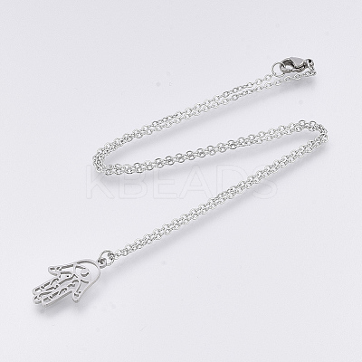 Non-Tarnish 201 Stainless Steel Pendant Necklaces LS-NJEW-T009-JN135-40-1-1