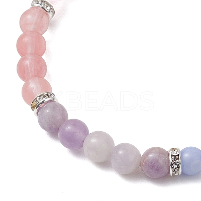 Chakra Natural Mixed Gemstone Beads Stretch Bracelets for Women BJEW-JB13200-02-1