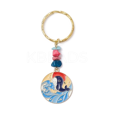 Planet Alloy Enamel Pendant Keychain KEYC-JKC00598-1