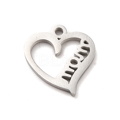Non-Tarnish Mother's Day Theme 304 Stainless Steel Pendants STAS-E171-03P-03-1