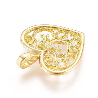 Zinc Alloy Open Back Bezel Pendants PALLOY-E564-69G-1