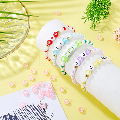 100Pcs 5 Styles Transparent Acrylic Beads TACR-TA0001-54B-1