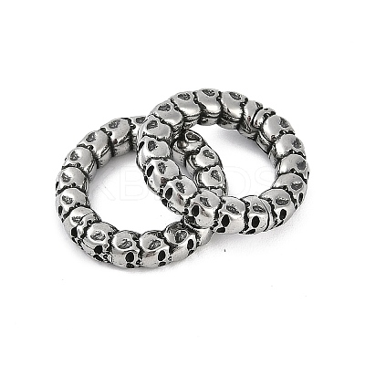 Skull Ring 316 Surgical Stainless Steel Hoop Nose Rings EJEW-G416-19B-AS-1