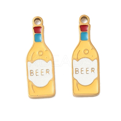 304 Stainless Steel Enamel Pendants X1-STAS-G360-04G-01-1