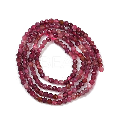 Natural Red Tourmaline Beads Strands G-RM250101-A14-1
