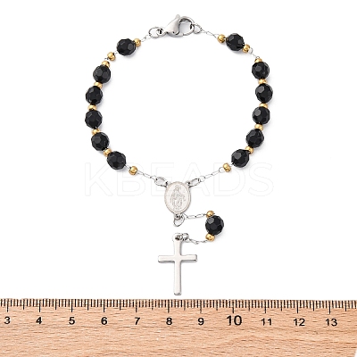 304 Stainless Steel Link Chain Bracelets BJEW-A032-07GP-01-1