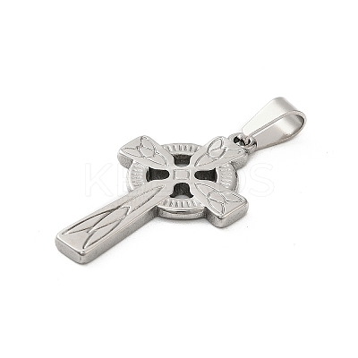 304 Stainless Steel Pendants STAS-P400-11B-P-1