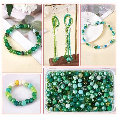 2 Bag Glass Round Beads Set JX547K-1