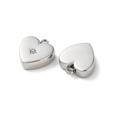 304 Stainless Steel with Rhinestone Pendants STAS-L022-394P-1