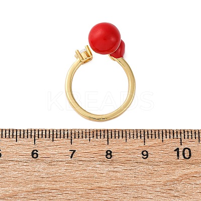Brass Micro Pave Cubic Zirconia Open Cuff Rings for Women RJEW-U057-26G-02-1