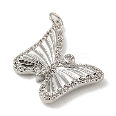 Rack Plating Brass Micro Pave Cubic Zirconia Pendants KK-A200-20P-1