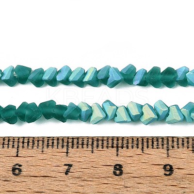 Frosted Transparent Glass Beads Strands GLAA-N054-4mm-09-1