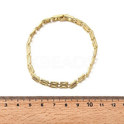 Brass Panther Chain Bracelets for Men Women BJEW-H630-01G-1