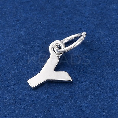 925 Sterling Silver Letter Charms LS-STER-C012-01S-Y-1