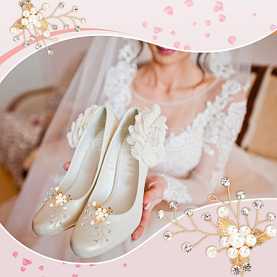 2Pcs Flower Shoe Buckle Clips FIND-FG0003-28-1