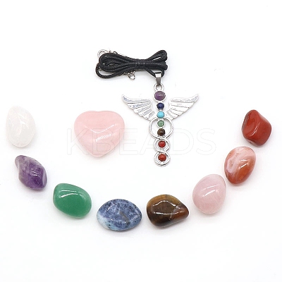 Valentine's Day Theme Chakra Gemstone Ornaments Set VALE-PW0003-03-1
