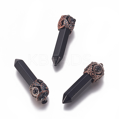 Natural & Synthetic Mixed Stone Big Pointed Pendants G-K296-C-1