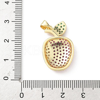 Brass Micro Pave Cubic Zirconia Pendants KK-B141-44G-02-1