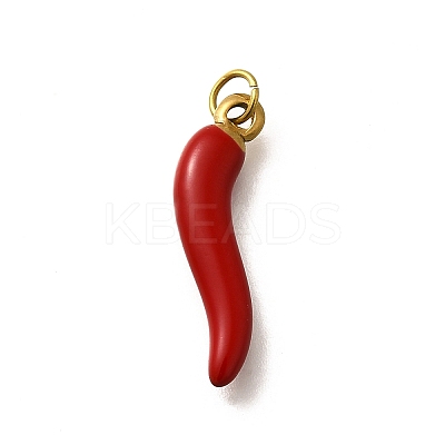 304 Stainless Steel Enamel Pendants STAS-R153-19G-1