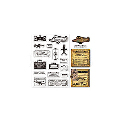 Custom Summer Theme PVC Plastic Clear Stamps DIY-WH0631-0493-1