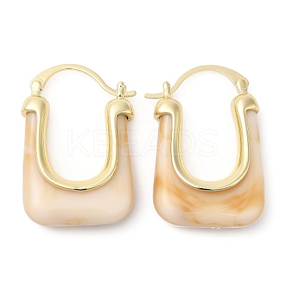 Real 16K Gold Plated Brass Hoop Earrings EJEW-A102-01G-03-1