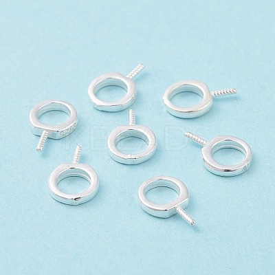 925 Sterling Silver Screw Eye Peg Bails STER-D035-42S-1