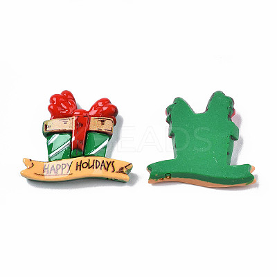 Christmas Theme Opaque Resin Cabochons CRES-N021-120-1