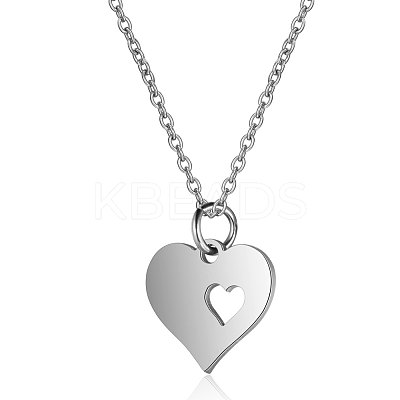 Non-Tarnish 201 Stainless Steel Pendants Necklaces NJEW-S069-TN070-1-1