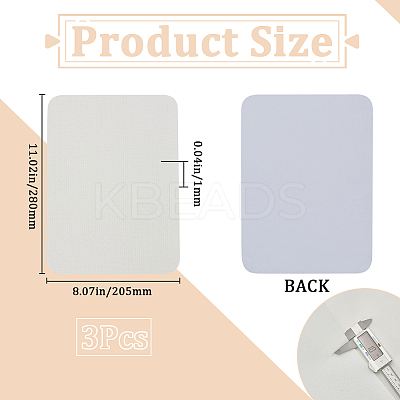 Rectangle Self Adhesive Linen Patches AJEW-WH20011-10B-1