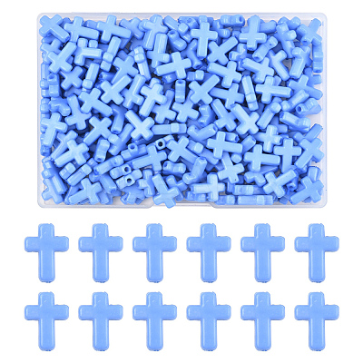 200Pcs Opaque Acrylic Beads SACR-FS0001-39G-1