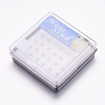 316L Surgical Stainless Steel Nose Studs Nose Piercing Jewelry AJEW-P063-03-2mm-1