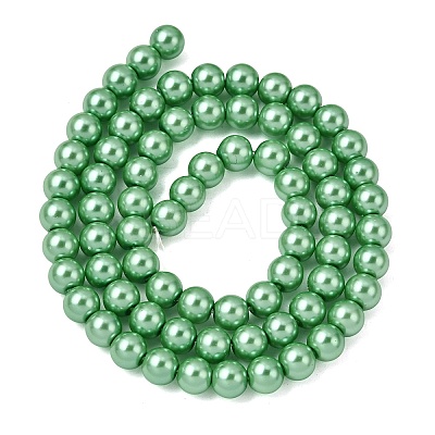 Eco-Friendly Dyed Glass Pearl Round Beads Strands HY-A002-6mm-RB008-1