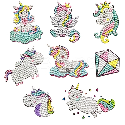 Animal Theme DIY Diamond Painting Stickers Kits ANIM-PW0001-191F-1